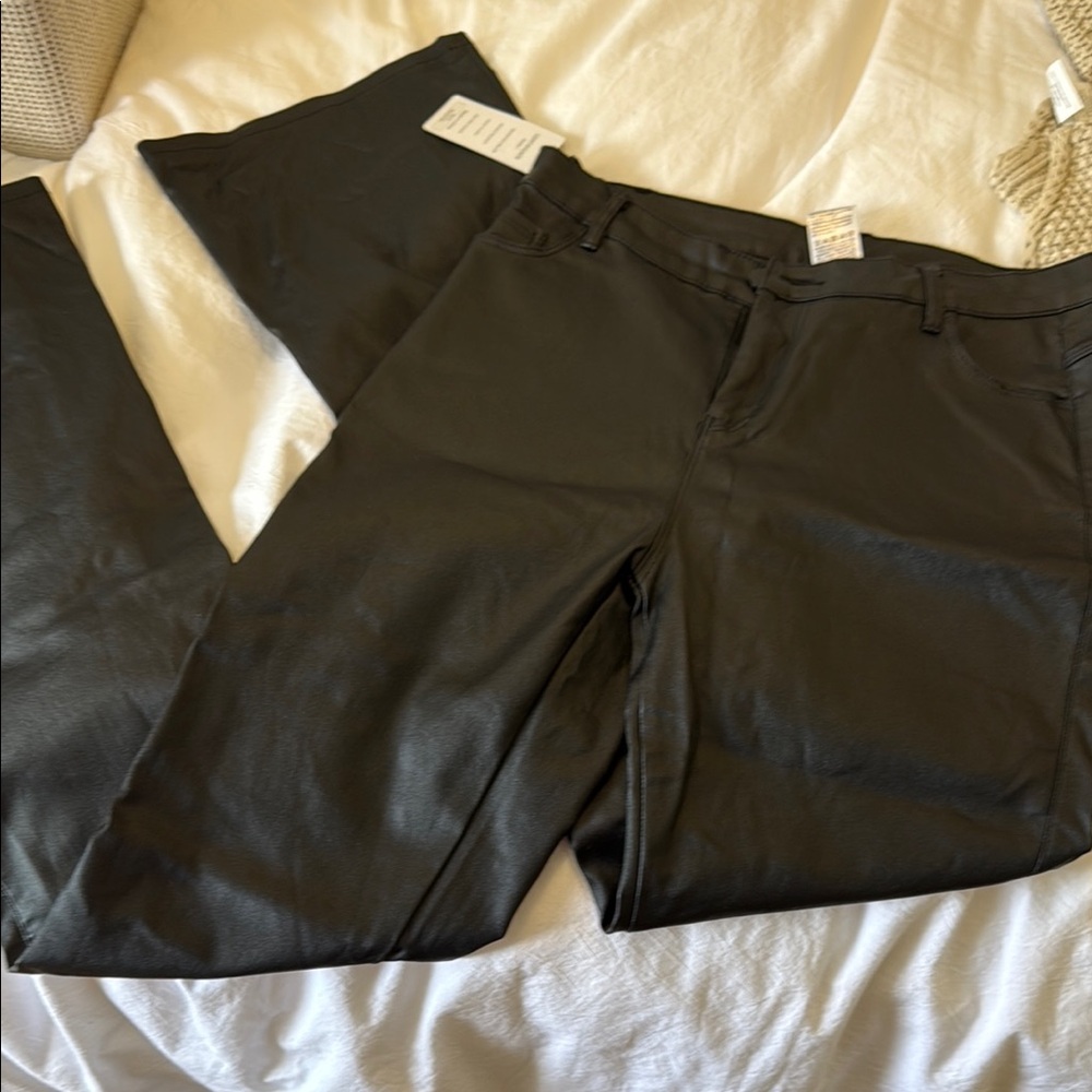 Women's Black Leather Pants